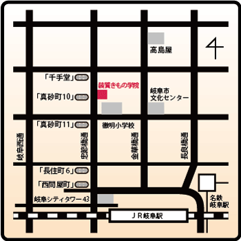 装賀きもの学院地図