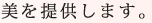 美を提供します。