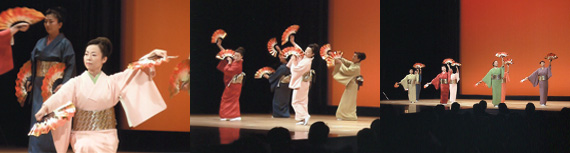 日本舞踊のステージの様子